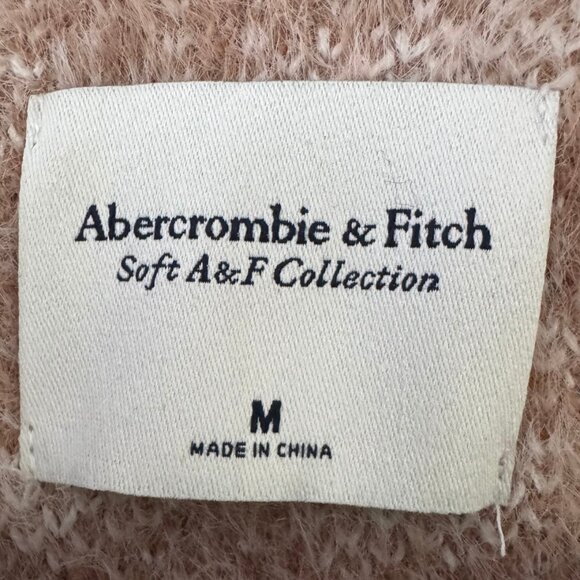 Abercrombie & Fitch Soft AF Eyelash Sweater Cheetah Print Tan White Medium - Picture 7 of 7
